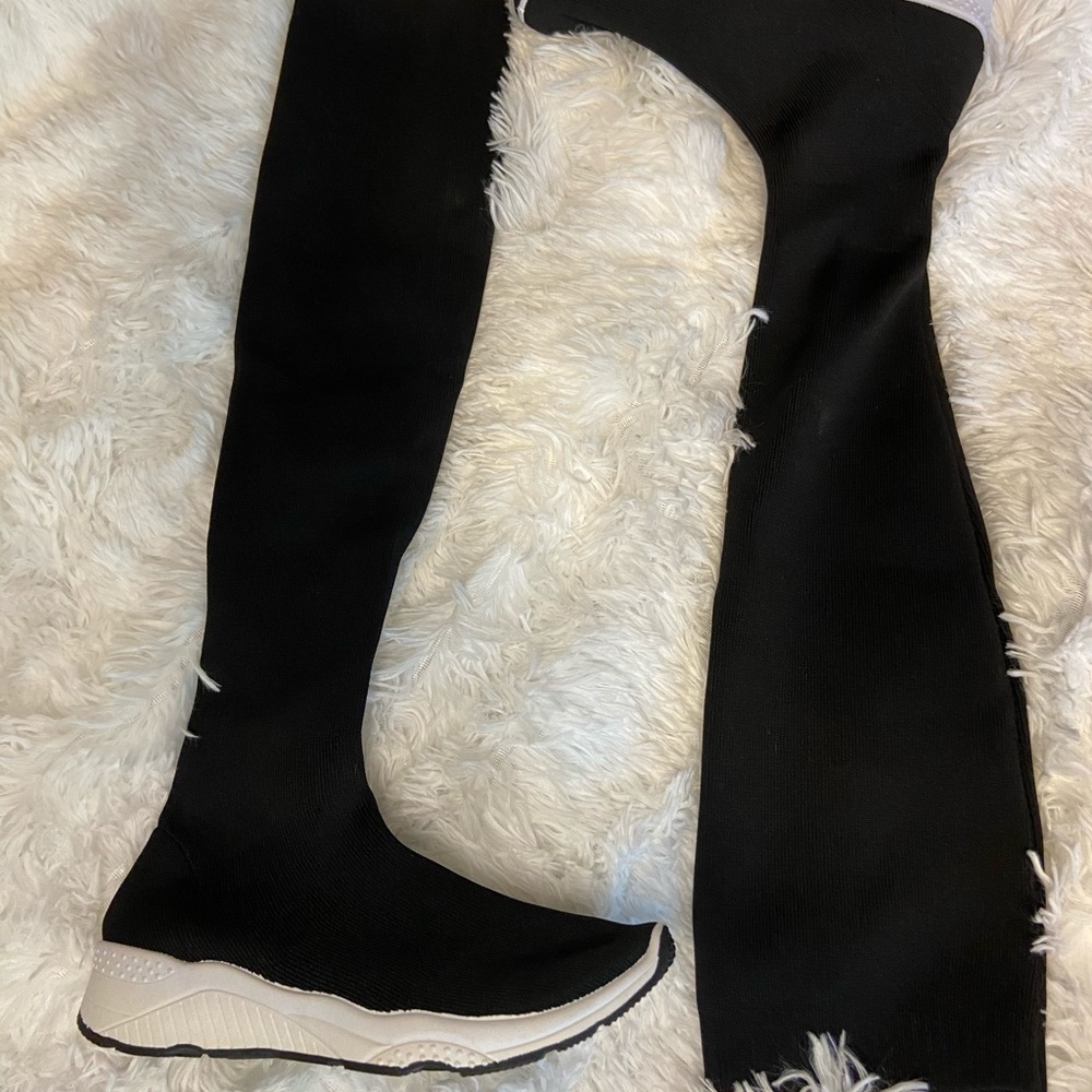 🖤 RICK OWWNS-Inspired 🖤 Over The Knee Black Sock Sneakers